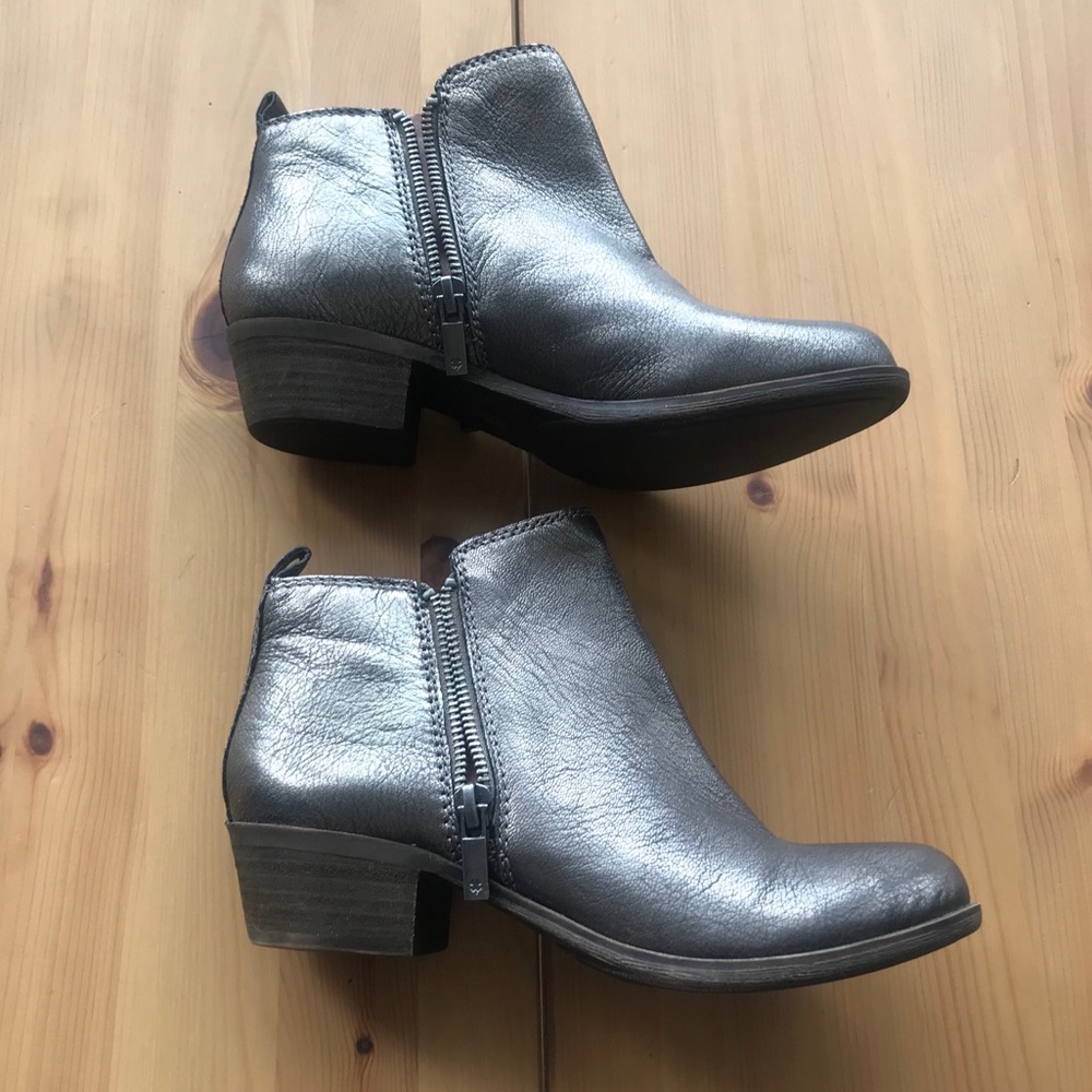 Lucky Brand Leather Ankle Booties Size 6